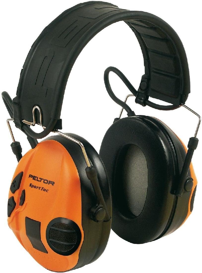 3M PELTOR SportTac electronic ear defenders in orange/green