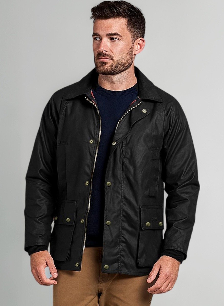 Game Technical Apparel Barker waxed jacket — Black