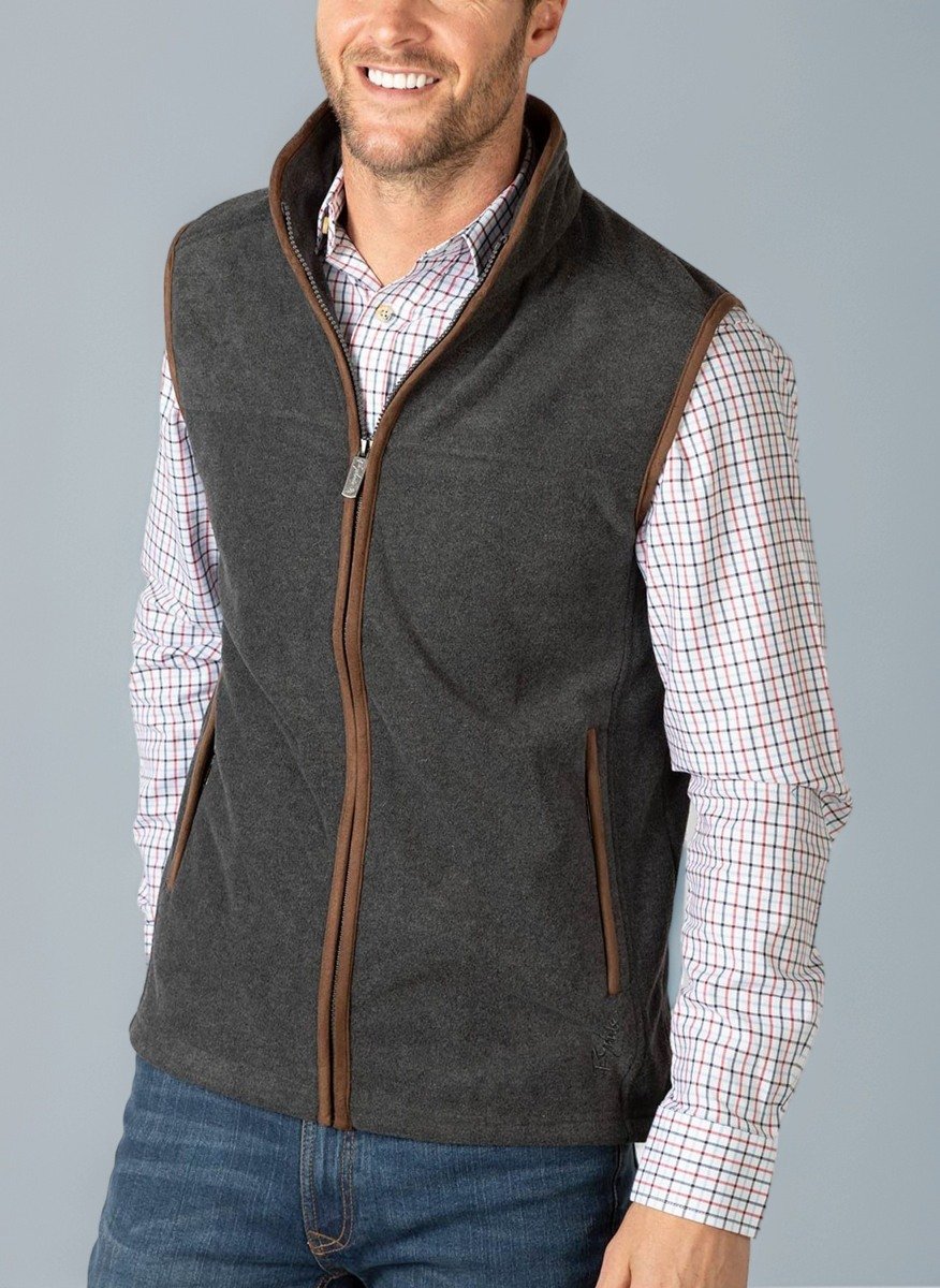 Rydale Huggate fleece gilet — Dark marl grey