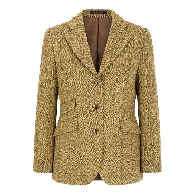 Walker & Hawkes Mayland tweed blazer — Light sage