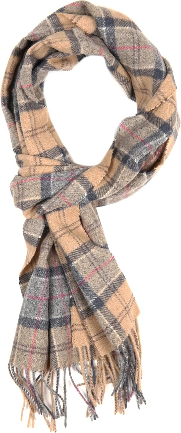 Barbour Tartan lambswool scarf in brown tartan