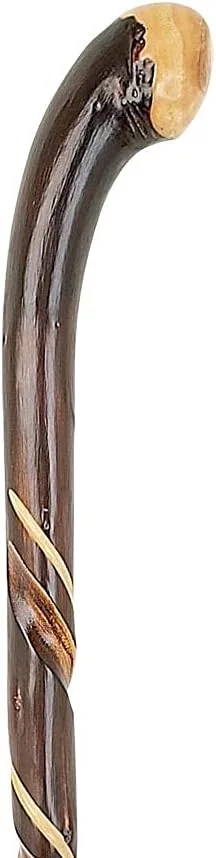 Charles Buyers Chestnut spiral knob stick in natural chestnut