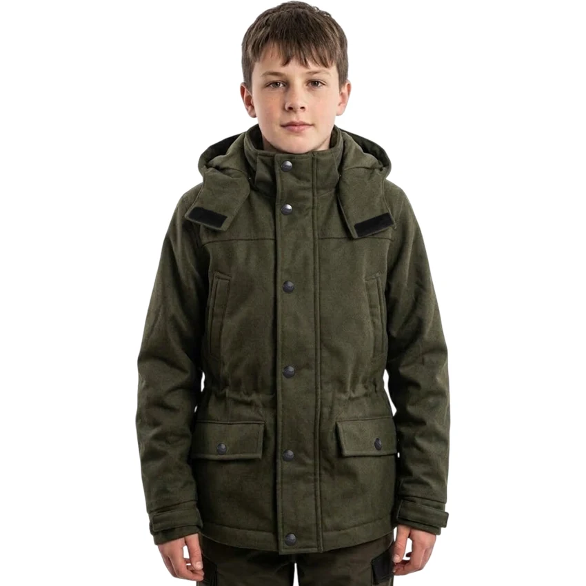 Game Technical Apparel Trekker waterproof jacket — children’s country clothing, Olive