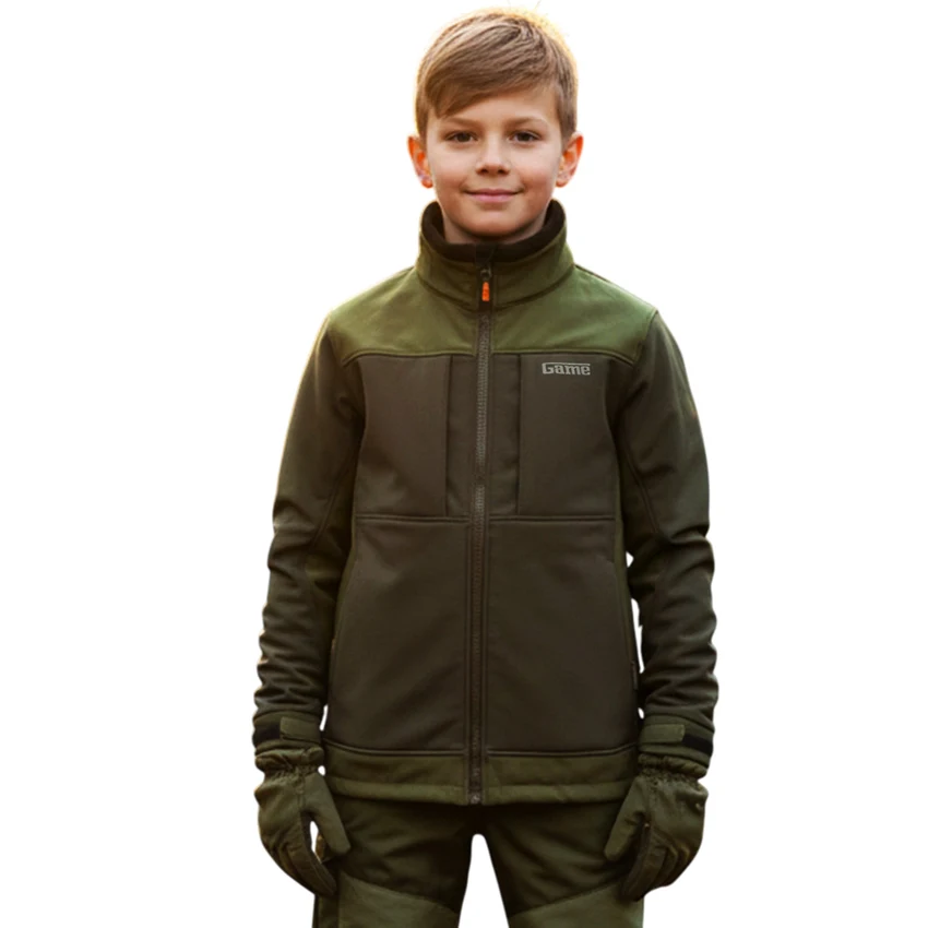 Game Technical Apparel Viper softshell jacket — children’s country clothing, Olive