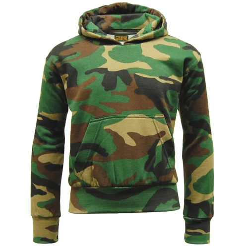 Kids Camouflage Hoodie - Woodland by Game Technical Apparel