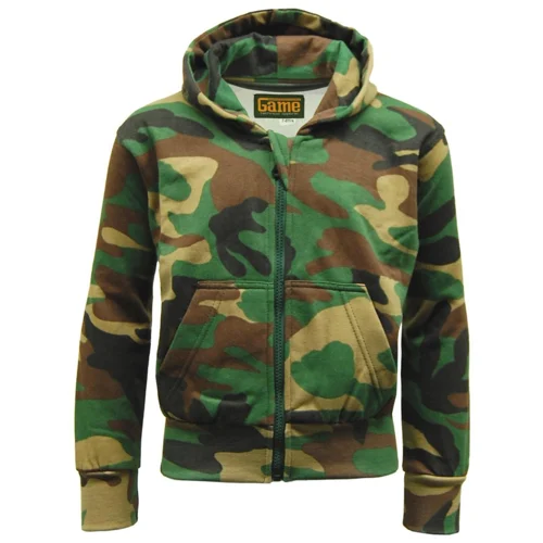 Kids Camouflage Zipper - Woodland by Game Technical Apparel