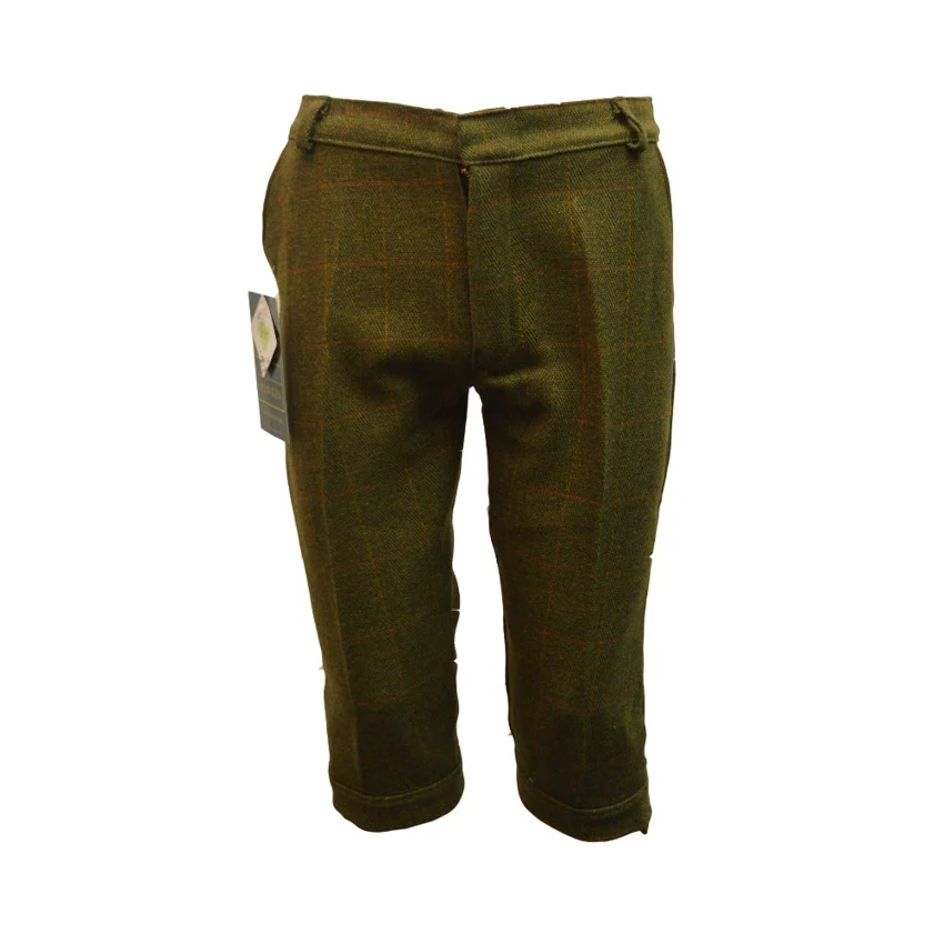 Walker & Hawkes Brackley tweed breeks in Dark sage for children