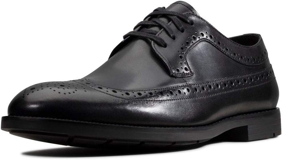 Clarks Ronnie Limit leather brogues in black for men