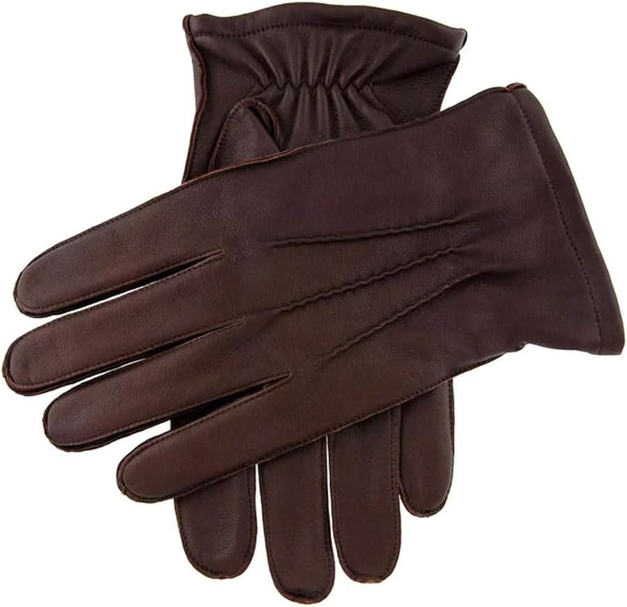 Dents Dilton leather gloves in brown for men