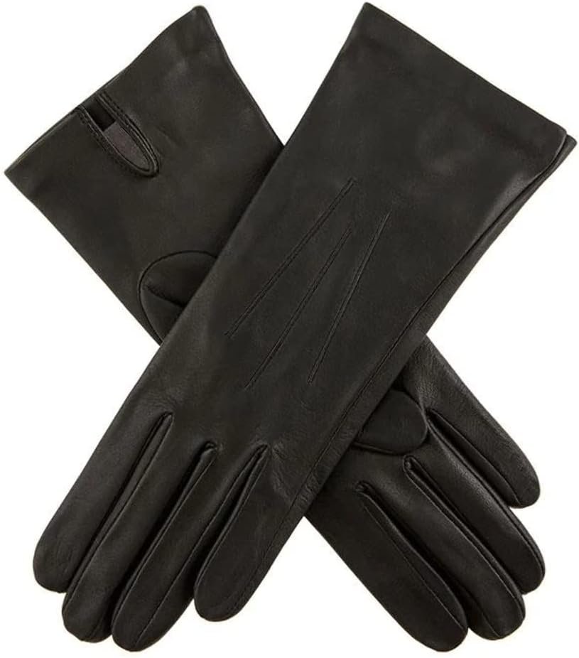 Dents Felicity silk-lined leather gloves in black for women