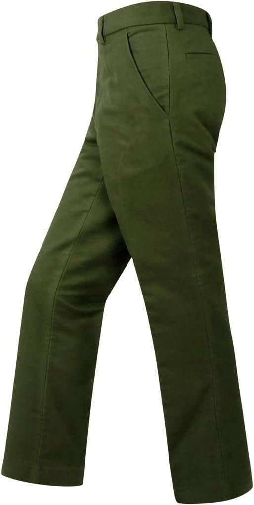 Hoggs of Fife Monarch moleskin trousers in olive for men