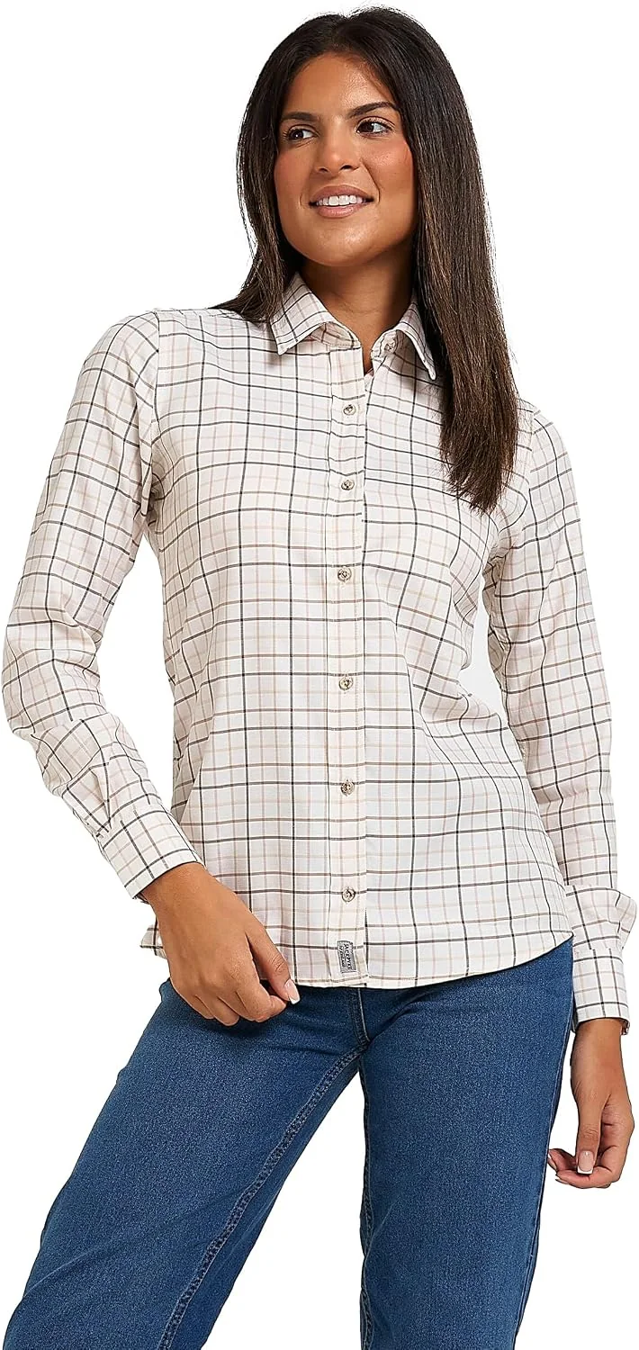 Jack Pyke Ladies Countryman check shirt in brown check