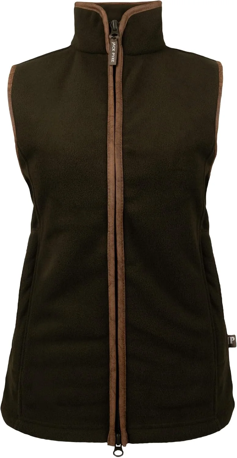 Jack Pyke Ladies Countryman fleece gilet in dark olive