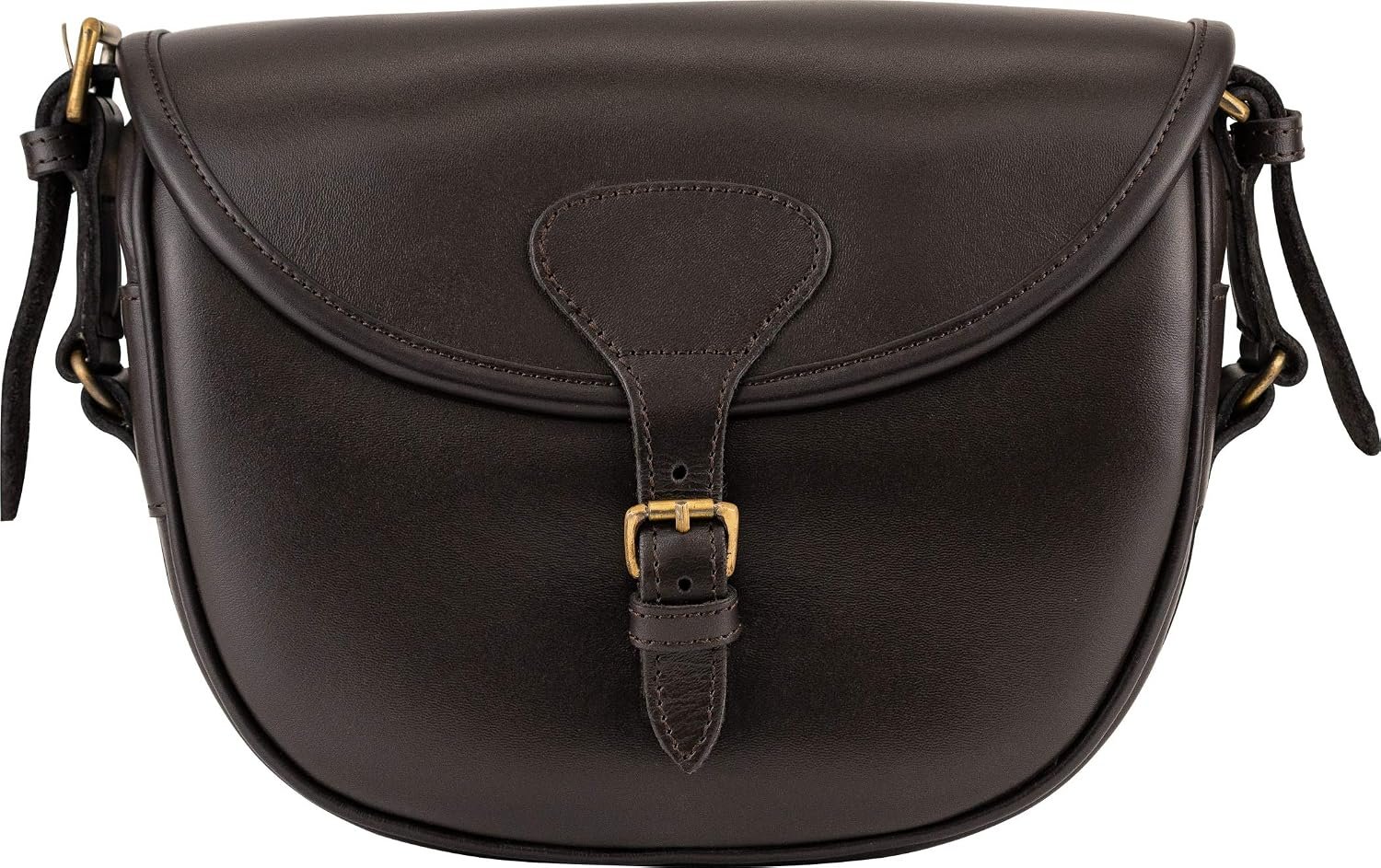 Jack Pyke Leather cartridge bag in dark brown