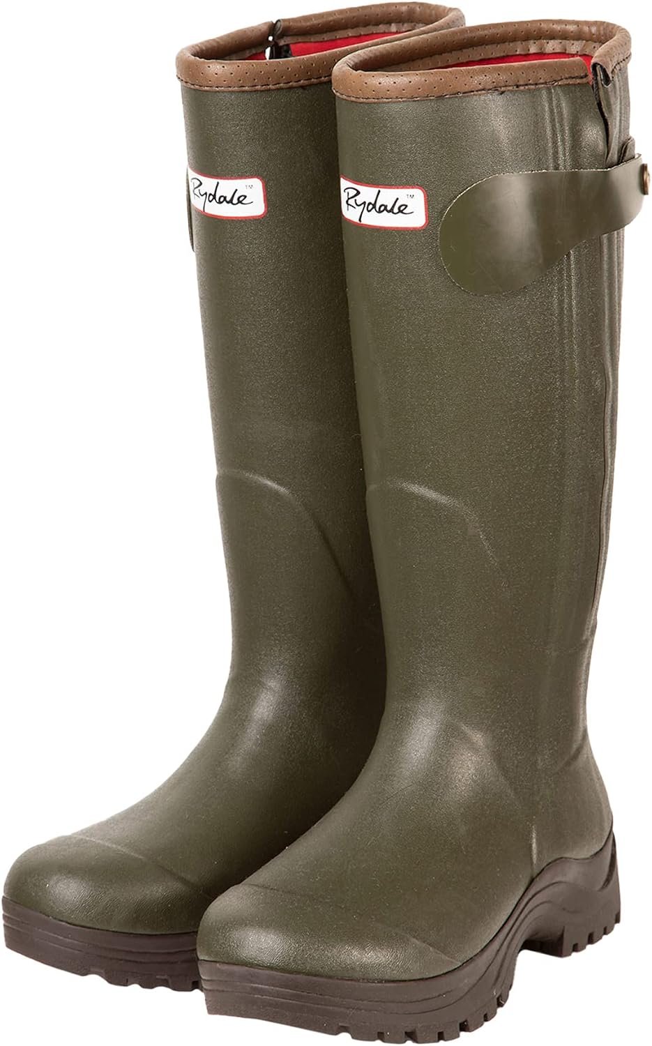 Rydale Ladies’ full-zip neoprene-lined wellingtons in olive