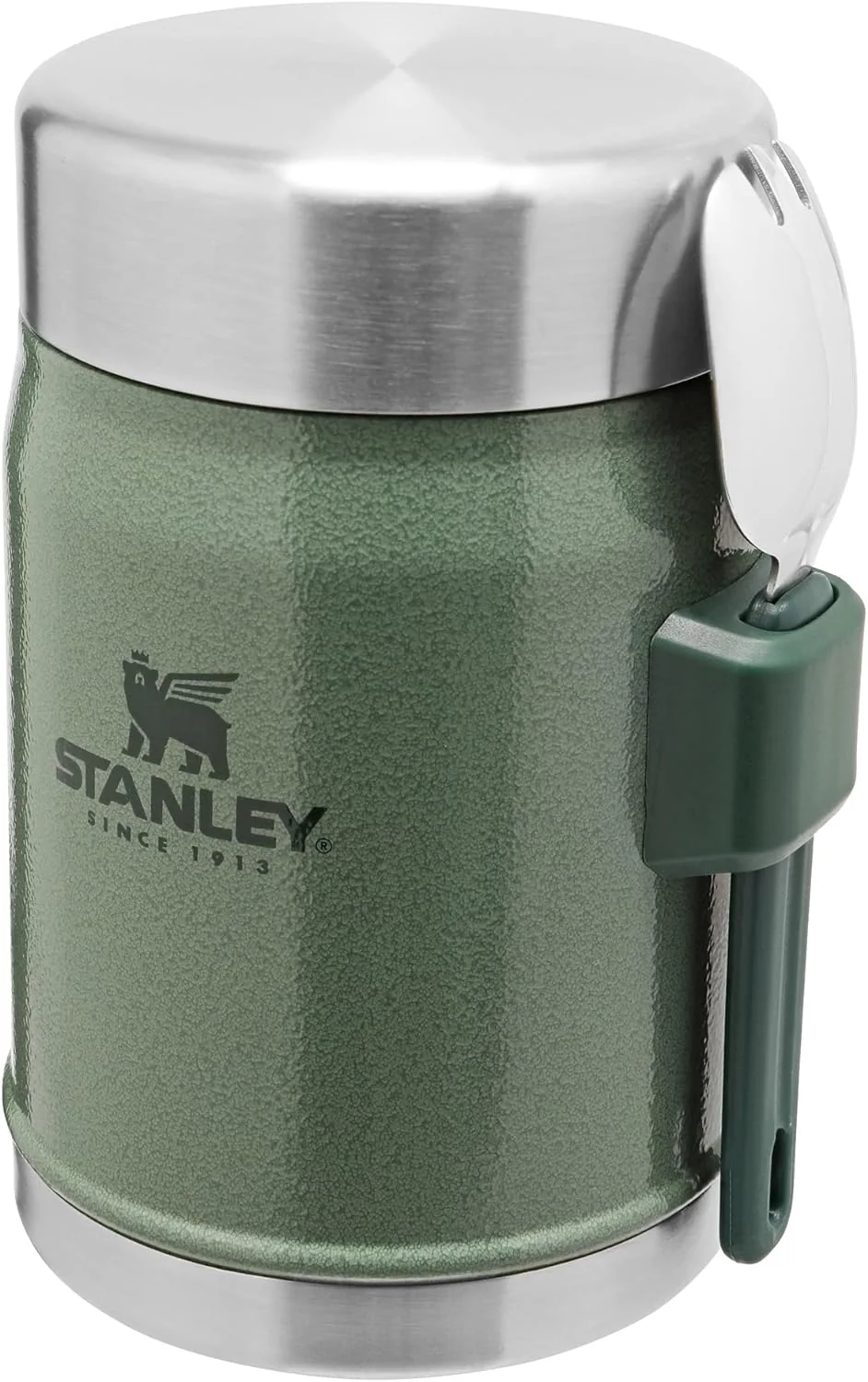 Stanley Classic food jar with spork · 400ml in hammertone green
