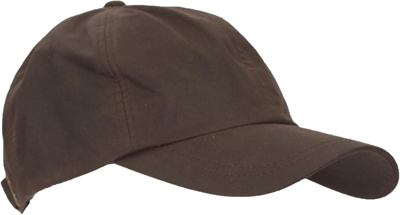 Walker & Hawkes Bransford waxed baseball cap in brown