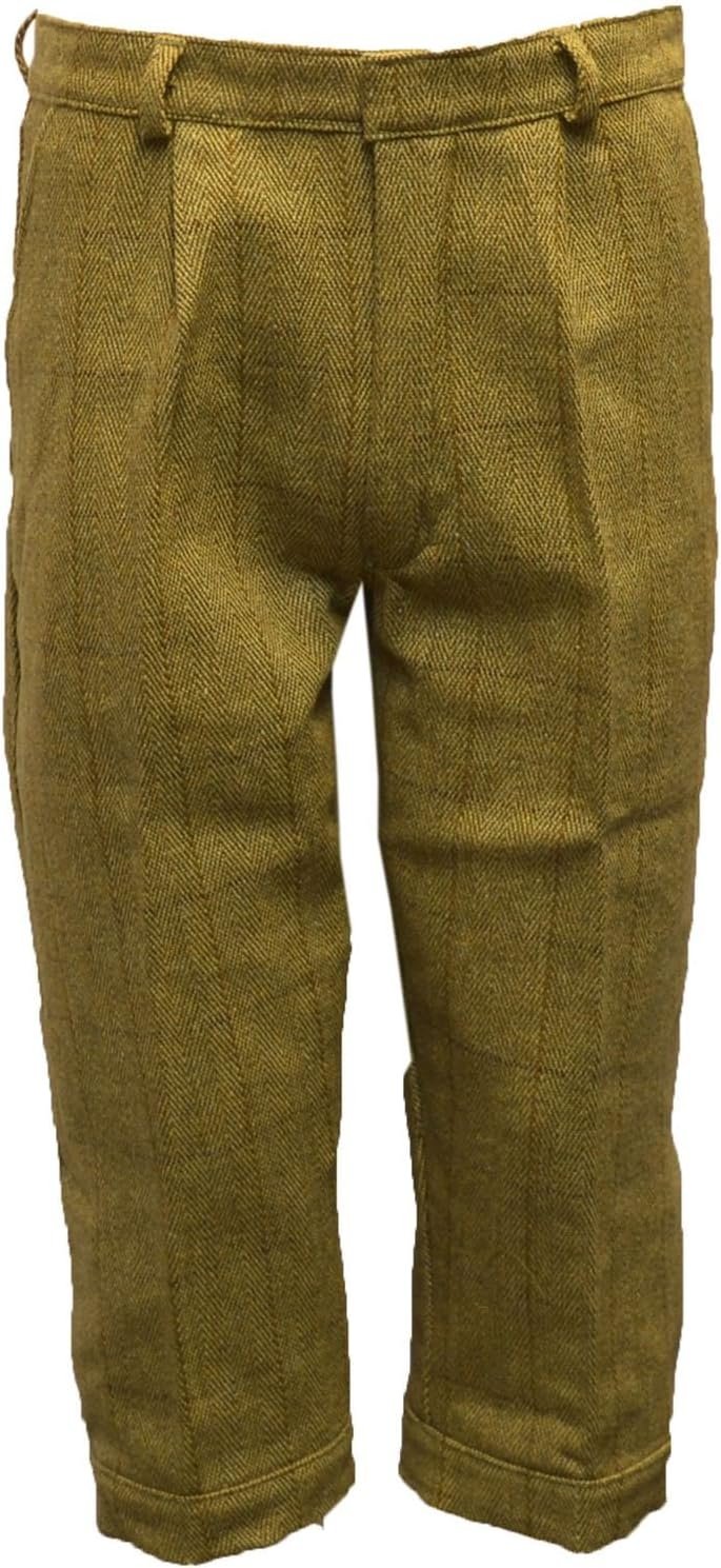 Walker & Hawkes Northfield tweed plus-four breeks in light sage for men